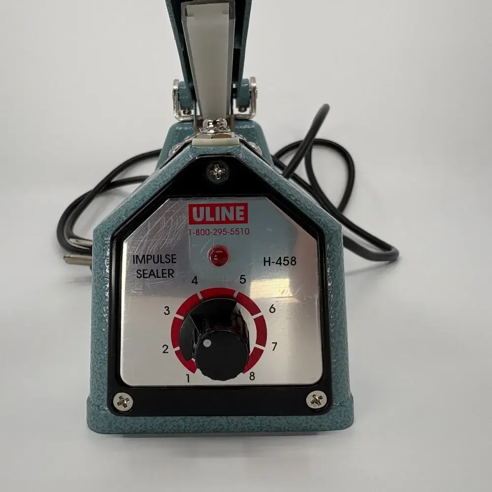 Uline H-458 4 Inch Impulse Sealer 120V 160W Plastic Bag Heat Sealer Powers on